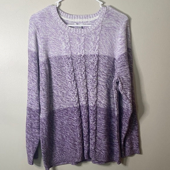 NWT Croft & Barrow Lavender Cable Knit Sweater - Picture 1 of 3